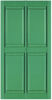 Sample image of double-wide Raised Panel shutter